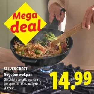 Aanbieding: Gegoten wokpan