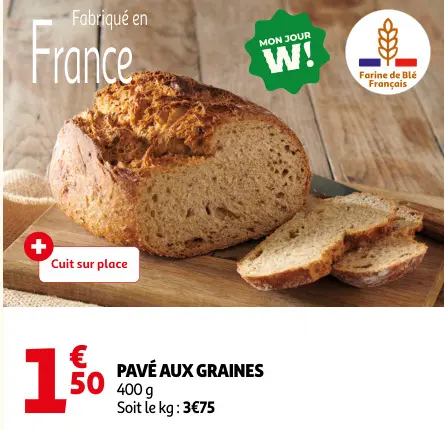 Offre: Pavé aux graines