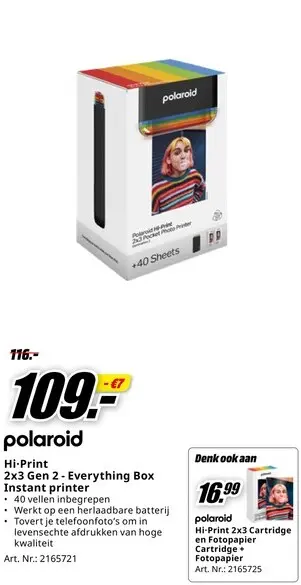 Promotie: Hi-Print 2x3 Gen 2 - Everything Box Instant printer