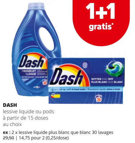 Offre: Lessive liquide ou pods