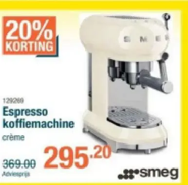 Promotie: Espresso koffiemachine