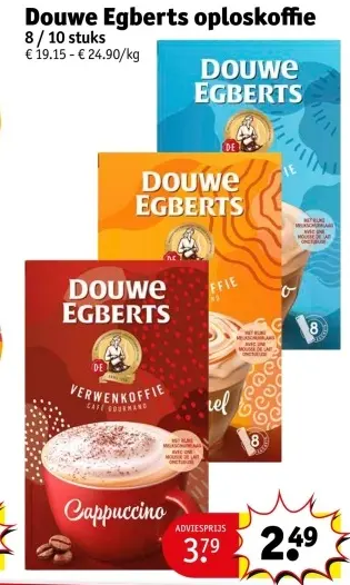 Aanbieding: Douwe Egberts oploskoffie
