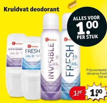 Aanbieding: Kruidvat deodorant