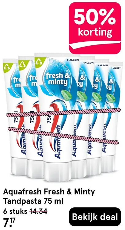 Aanbieding: Fresh & Minty Tandpasta 75 ml