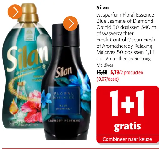 Promotie: Wasparfum Floral Essence Blue Jasmine of Diamond Orchid of wasverzachter
