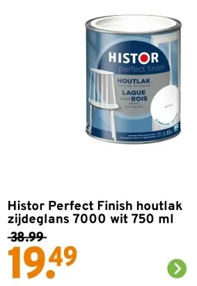 Aanbieding: Perfect Finish houtlak zijdeglans 7000 wit