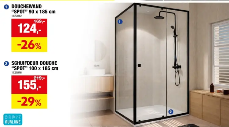 Promotie: Douchewand "spot"
