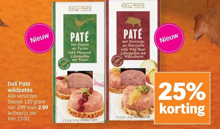 Promotie: Deli Paté wildpatés