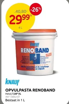 Aanbieding: Opvulpasta renoband