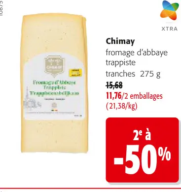 Offre: Chimay fromage d'abbaye trappiste