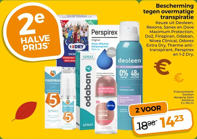 Aanbieding: Deodorant en anti-transpirant