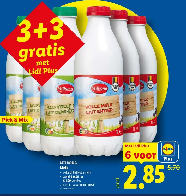 Promotie: Volle of halfvolle melk