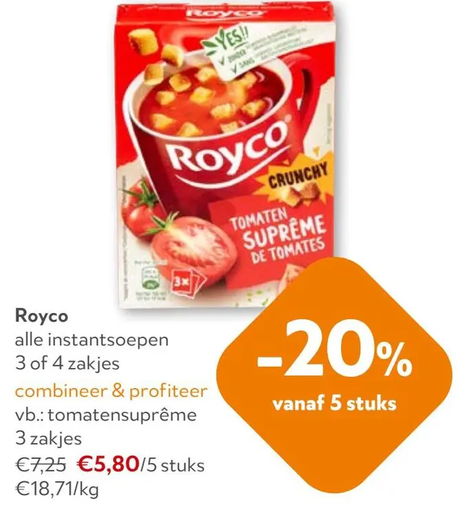 Aanbieding: alle instantsoepen