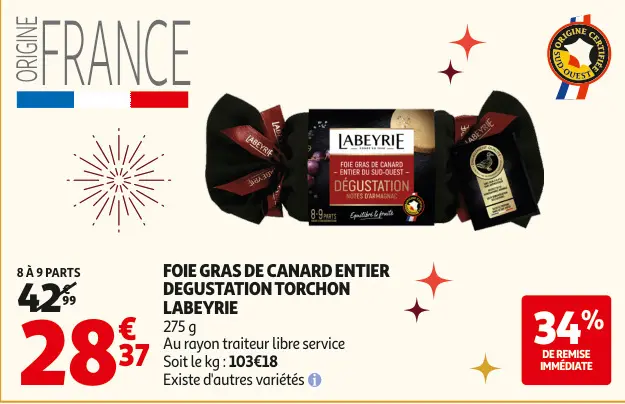 Promotie: Foie gras de canard entier degustation torcho