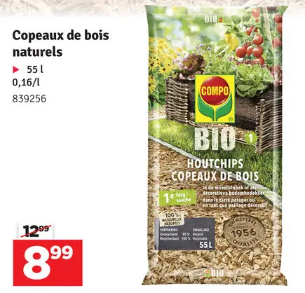 Offre: Copeaux de bois naturels