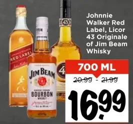 Aanbieding: Johnnie Walker Red Label, Licor 43 Originale of Jim Beam Whisky