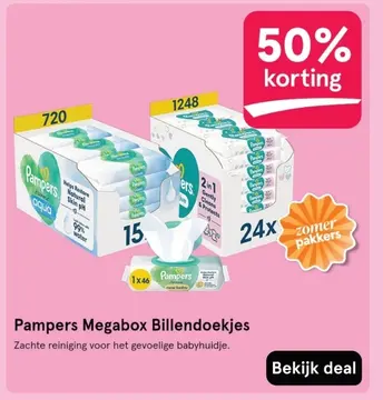 Aanbieding: Pampers Megabox Billendoekjes