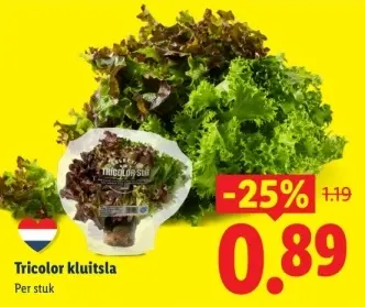 Aanbieding: Tricolor kluitsla