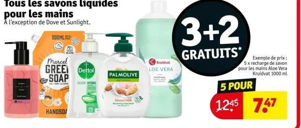 Offre: Savons liquides pour les mains