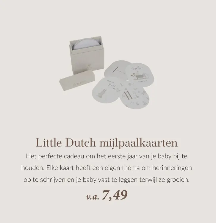 Aanbieding: Little Dutch mijlpaalkaarten