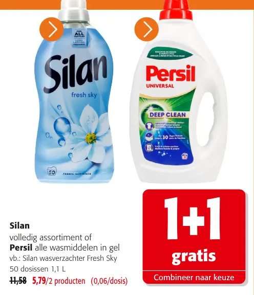 Promotie: Silan volledig assortiment of Persil alle wasmiddelen