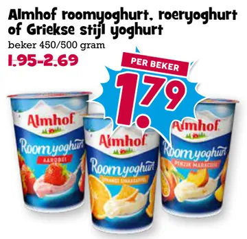 Aanbieding: Almhof roomyoghurt, roeryoghurt of Griekse st