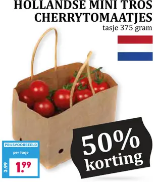Aanbieding: Hollandse mini tros cherrytomaatjes