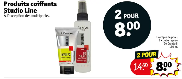 Offre: Produits coiffants Studio Line
