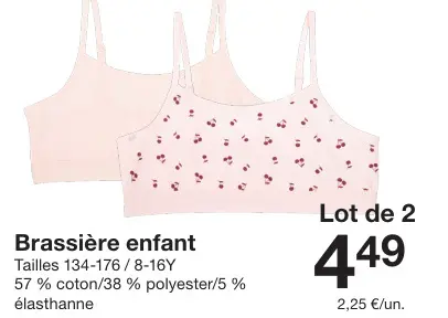 Offre: Brassière enfant