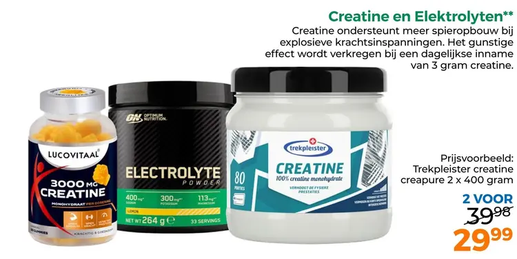 Aanbieding: Creatine en Elektrolyten
