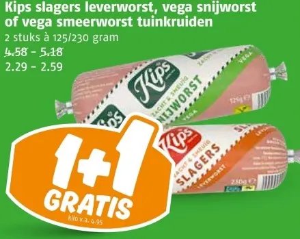 Aanbieding: Slagers leverworst, vega snijworst of vega sm