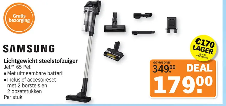 Promotie: Lichtgewicht steelstofzuiger Jet™ 65 Pet
