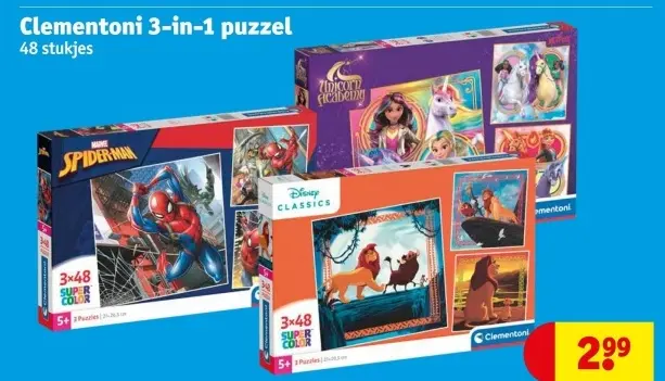 Aanbieding: Clementoni 3-in-1 puzzel