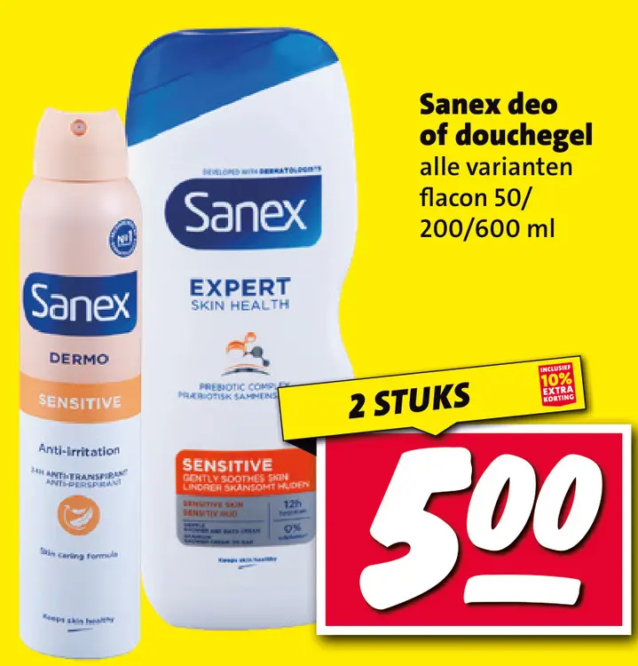 Aanbieding: Sanex deo of douchegel