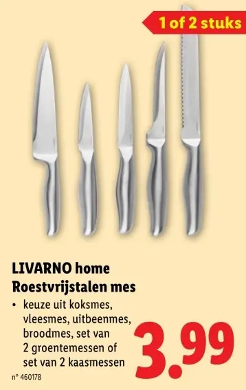 Promotie: Roestvrijstalen mes