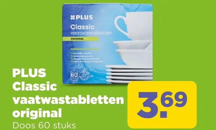 Aanbieding: PLUS Classic vaatwastabletten original