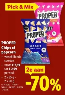 Promotie: Chips of popcorn