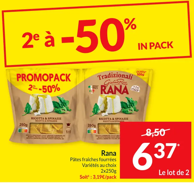 Offre: Pâtes fraîches fourrées