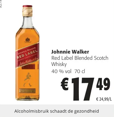 Promotie: Red Label Blended Scotch Whisky