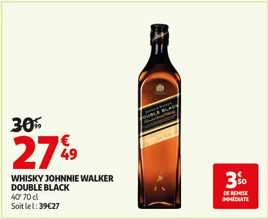 Offre: Whisky Johnnie Walker double black