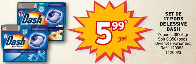 Offre: Set de 17 pods de lessive