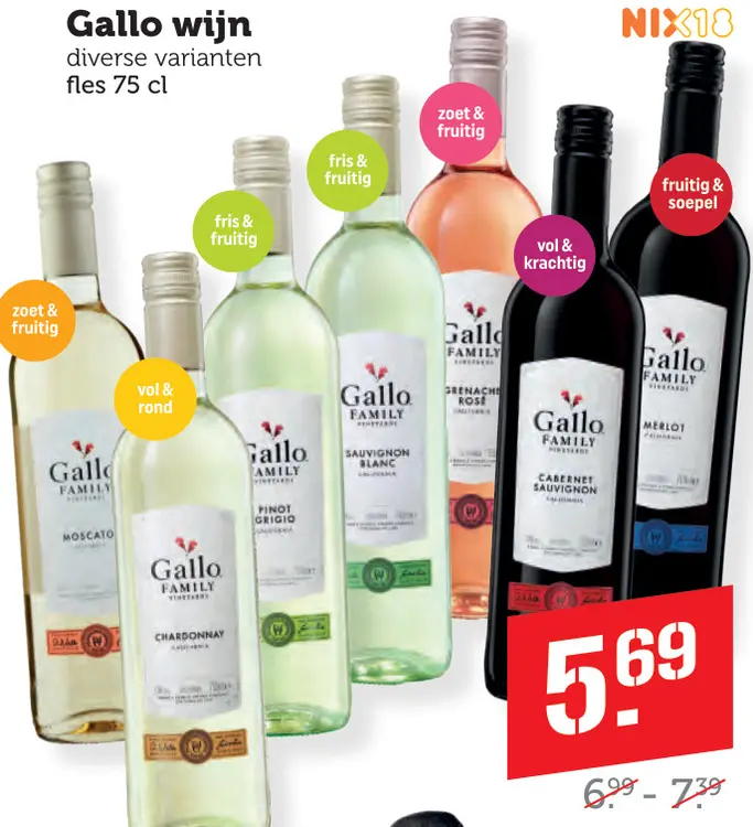 Aanbieding: Gallo wijn