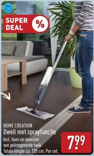 Aanbieding: Dweil met sprayfunctie