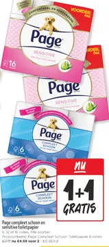 Aanbieding: Page compleet schoon en sensitive toiletpapie