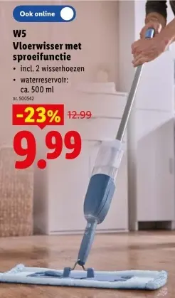 Promotie: Vloerwisser met sproeifunctie