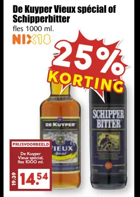 Aanbieding: De Kuyper Vieux spécial of Schipperbitter