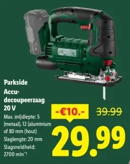 Aanbieding: Accu-decoupeerzaag 20 V