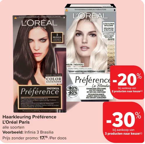 Promotie: Haarkleuring Préférence