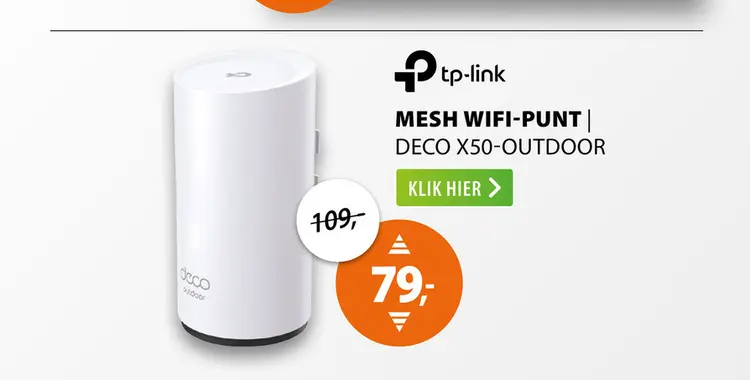 Aanbieding: TP-Link Deco X50-Outdoor Smart Mesh Wifi-punt (1-pack)