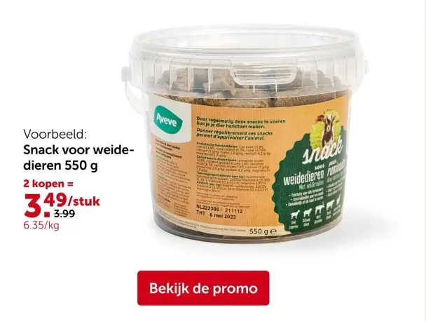 Promotie: Snack voor weidedieren